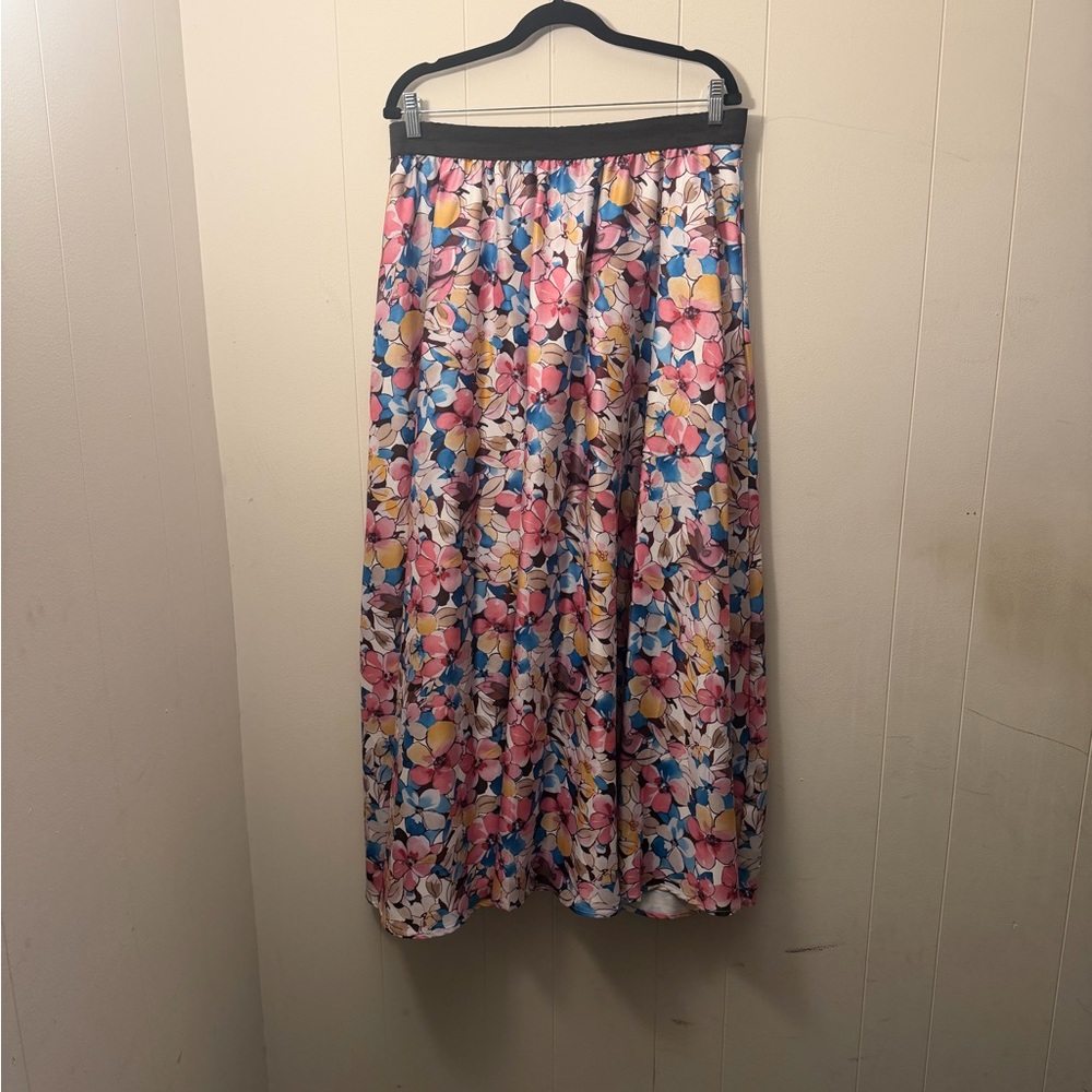 Amazon Floral Maxi Skirt in Pink, Blue, Yellow, White